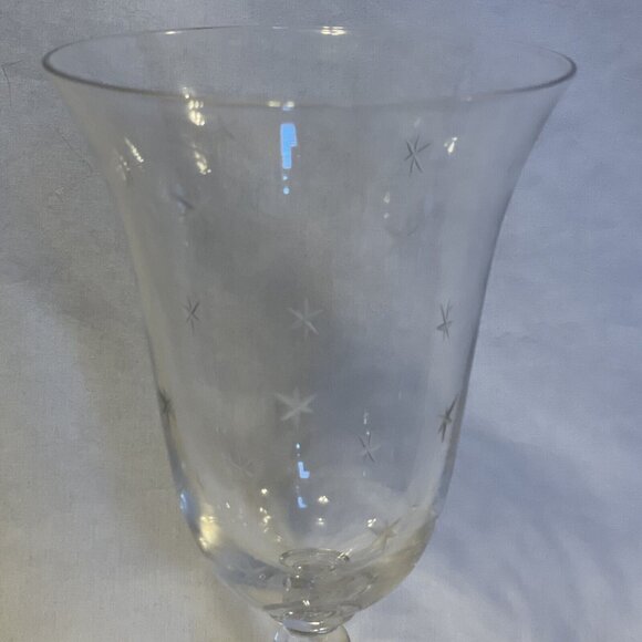 COPY - 6 Point Star Bubble Stem Imperial Candlewick Water Glass Pafait Replacem… - Picture 3 of 9